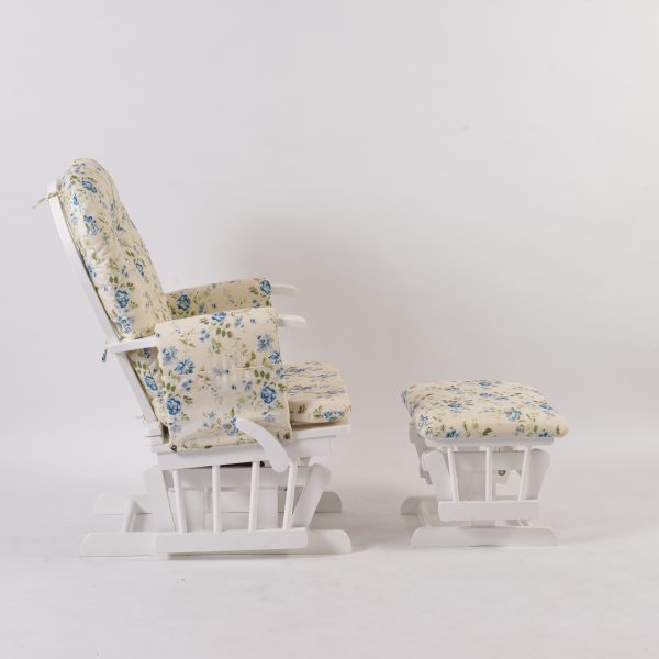 Classic Nursery Glider Chair with Ottoman