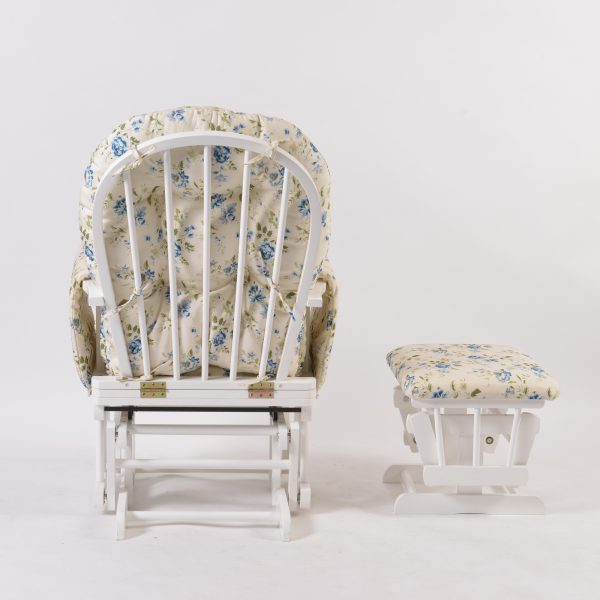 Classic Nursery Glider Chair with Ottoman