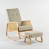 DSC_3974 Rattan Armrest Nursery Rocking Chair with Ottoman