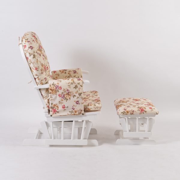 Classic Nursery Glider Chair with Ottoman