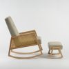 DSC_3975 Rattan Armrest Nursery Rocking Chair with Ottoman
