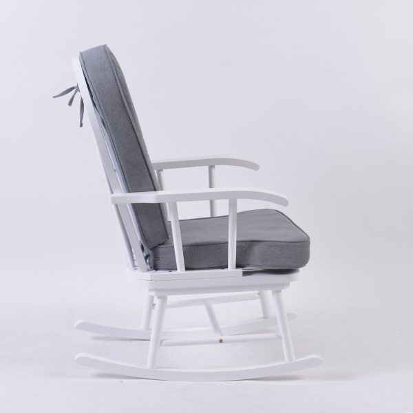 Classic Wooden Nursery Rocking Chair with Cushions
