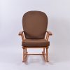 Classic Wooden Nursery Rocking Chair with Cushions