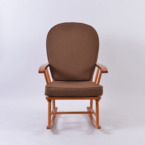 Classic Wooden Nursery Rocking Chair with Cushions