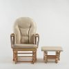 DSC_4023 Padded Wooden Nursery Glider Chair with Ottoman