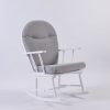 Adult Rocking Chair with Upholstered Cushion | Wooden Lounge Chair