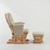 DSC_4027 Padded Wooden Nursery Glider Chair with Ottoman