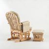 DSC_4028 Padded Wooden Nursery Glider Chair with Ottoman