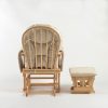 DSC_4029 Padded Wooden Nursery Glider Chair with Ottoman