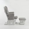 DSC_4034 Padded Wooden Nursery Glider Chair with Ottoman