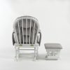 DSC_4036 Padded Wooden Nursery Glider Chair with Ottoman