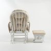 DSC_4037 Padded Wooden Nursery Glider Chair with Ottoman
