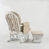 DSC_4038 Padded Wooden Nursery Glider Chair with Ottoman