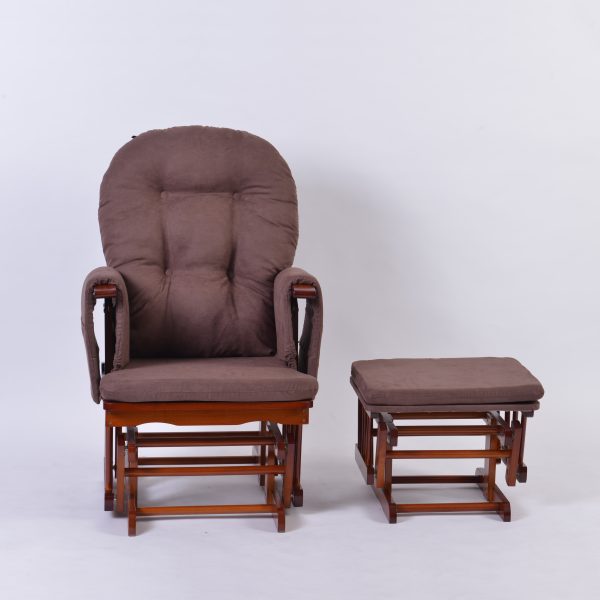 Classic Nursery Glider Chair with Ottoman