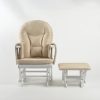 DSC_4043 Padded Wooden Nursery Glider Chair with Ottoman