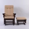 DSC_4053 Traditional Wooden Glider Rocking Chair with Ottoman