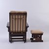 DSC_4059 Traditional Wooden Glider Rocking Chair with Ottoman