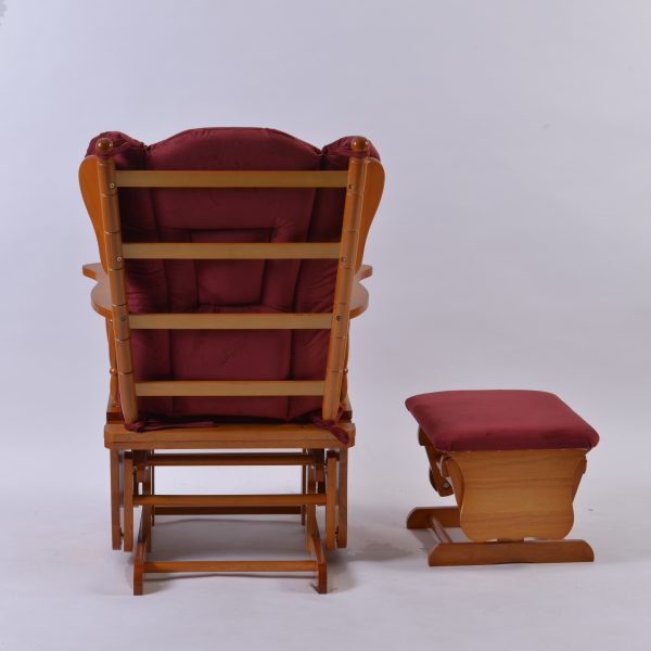 DSC_4065 Wooden Nursery Glider Chair with Ottoman