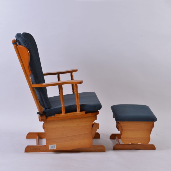 DSC_4069 Wooden Nursery Glider Chair with Ottoman