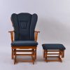 DSC_4076 Wooden Glider Chair with Ottoman