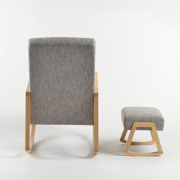 DSC_4095 Rattan Armrest Nursery Rocking Chair with Ottoman
