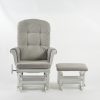 DSC_4112 Wooden Glider Chair with Ottoman – Classic Nursery Nursing Chair