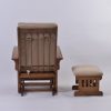 DSC_4118 Traditional Wooden Glider Rocking Chair with Ottoman