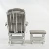 DSC_4119 Wooden Glider Chair with Ottoman – Classic Nursery Nursing Chair