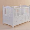 DSC_4313 Large Wooden Baby Crib with Under-Crib Storage