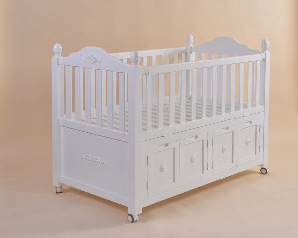 DSC_4313 Large Wooden Baby Crib with Under-Crib Storage