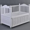 Wooden Baby Crib with Storage Cabinets Large Wooden Baby Crib with Under-Crib Storage