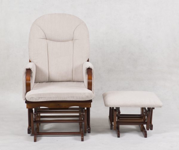 Arch Back Nursery Glider Chair with Ottoman