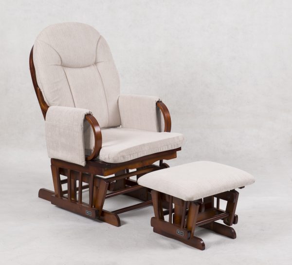 Arch Back Nursery Glider Chair with Ottoman