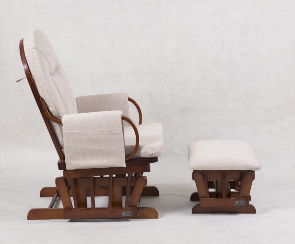 Arch Back Nursery Glider Chair with Ottoman