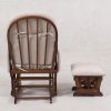 Arch Back Nursery Glider Chair with Ottoman