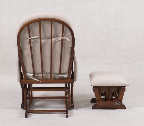 Arch Back Nursery Glider Chair with Ottoman