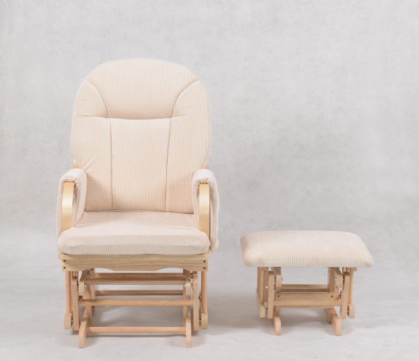Arch Back Nursery Glider Chair with Ottoman