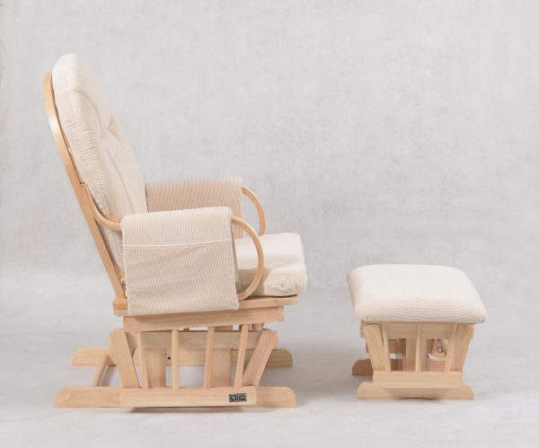 Arch Back Nursery Glider Chair with Ottoman