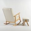 DSC_4475 Upholstered Wooden Nursery Rocking Chair with Ottoman