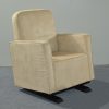 Modern Upholstered Nursery Glider Chair Modern upholstered nursery glider chair with high backrest and padded arms