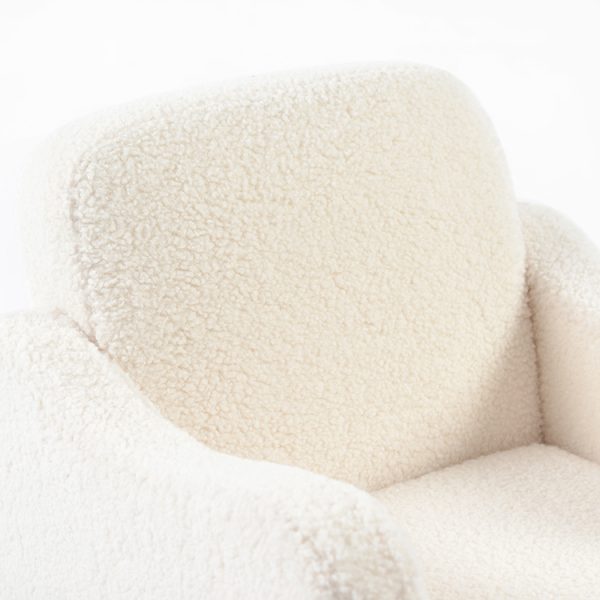 DSC_4658 拷贝 Boucle Kids Sofa Rocking Chair with Wooden Rockers