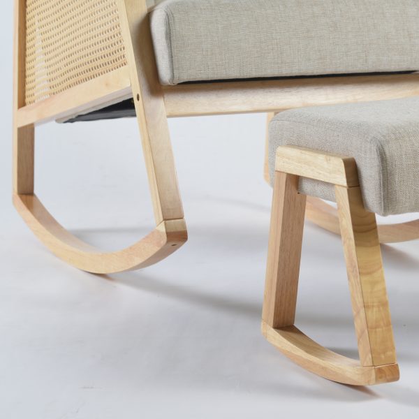 DSC_4836 Rattan Armrest Nursery Rocking Chair with Ottoman