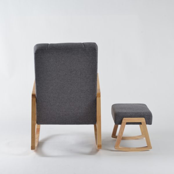 DSC_4851 Rattan Armrest Nursery Rocking Chair with Ottoman