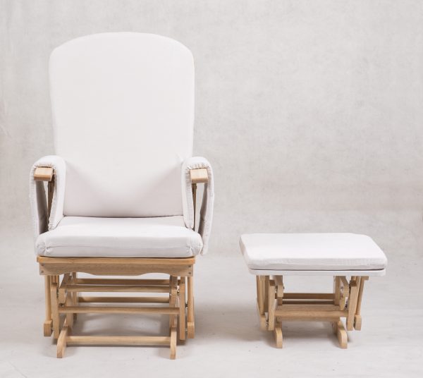 DSC_5009 Upholstered Nursery Glider Chair with Matching Ottoman