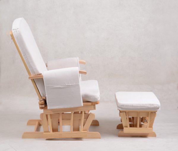 DSC_5011 Upholstered Nursery Glider Chair with Matching Ottoman
