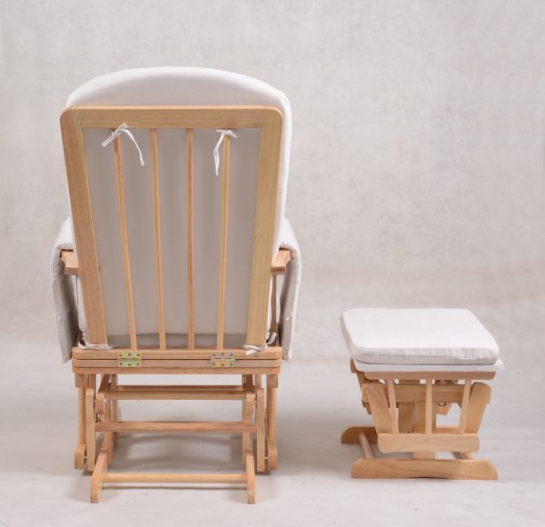 DSC_5015 Upholstered Nursery Glider Chair with Matching Ottoman