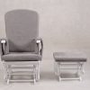 DSC_5021 Upholstered Nursery Glider Chair with Matching Ottoman