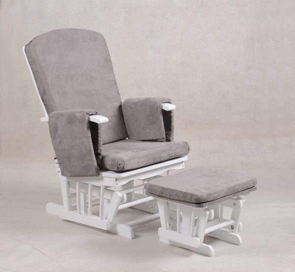 DSC_5023 Upholstered Nursery Glider Chair with Matching Ottoman