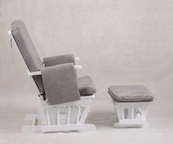 DSC_5026 Upholstered Nursery Glider Chair with Matching Ottoman