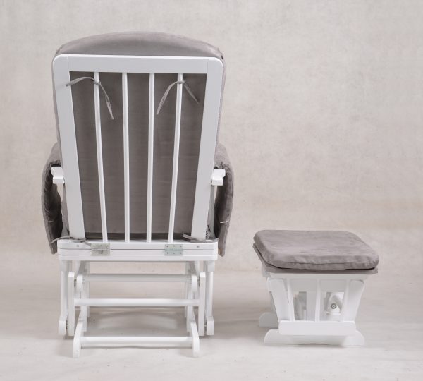 DSC_5027 Upholstered Nursery Glider Chair with Matching Ottoman